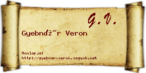 Gyebnár Veron névjegykártya